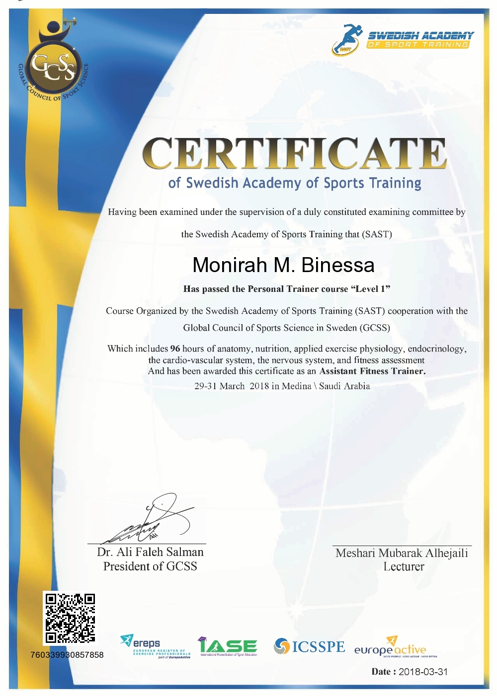 MONIRAH MOHMMED BINESSA